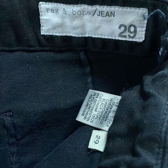 Rag & Bone Black High Rise Raw Hem Jeans - Picture 6 of 10